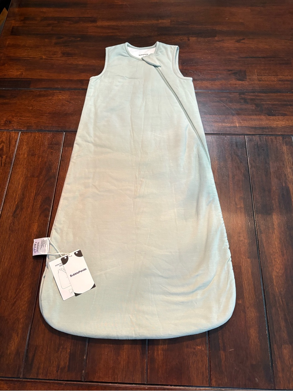 BubblePanda Bamboo Rayon Sleep Sack Wearable Blanket Mint Green 1.0 TOG Large
